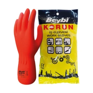 Beybi Korun Normal Pamuk Astarlı Kauçuk Eldiven